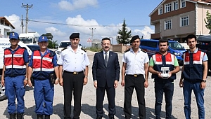 Aksoy Jandarma Trafik ekibini ziyaret etti