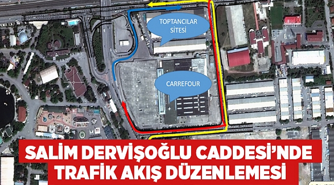 Salim Dervişoğlu Caddesi’nde trafik akış düzenlemesi