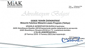 GTÜ Mimarlık, MİAK akreditasyonu aldı