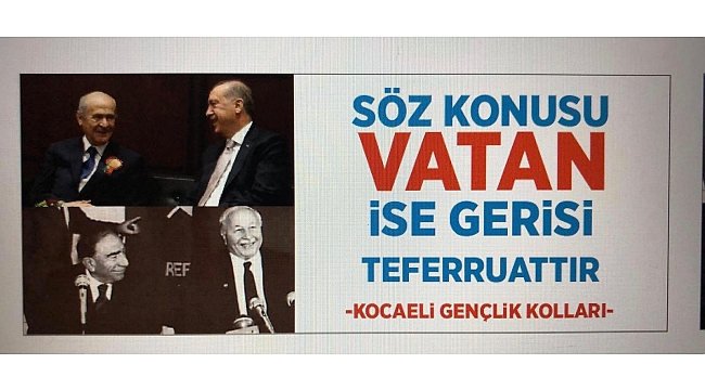 AK Genç Kocaeli’den Erdoğan’ı konuşturan pankart