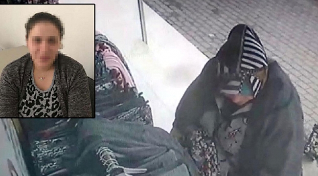Mağazada hırsızlık yapan kadın güvenlik kamerasına yakalandı!