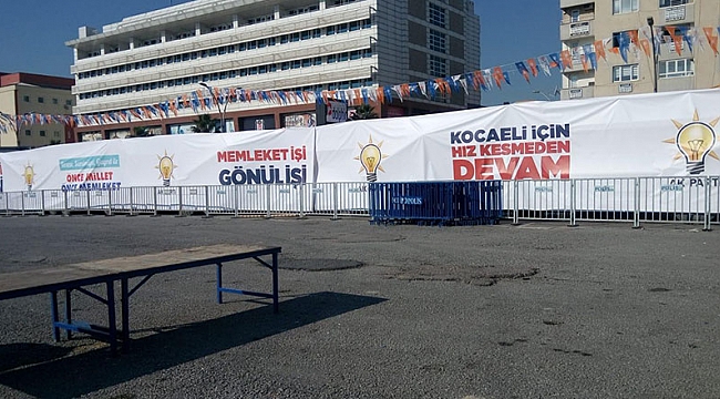 Miting alanı Erdoğan için hazır
