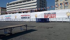 Miting alanı Erdoğan için hazır