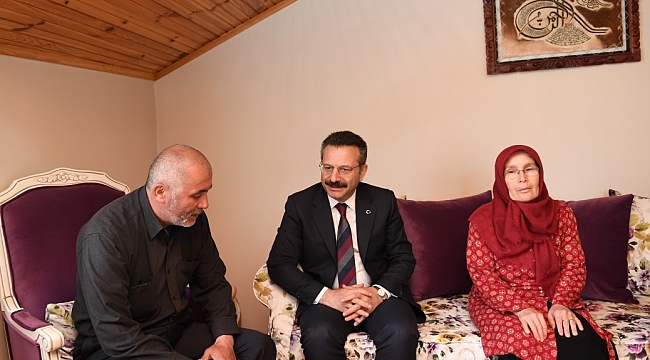 Vali Aksoy, şehit ailesini ziyaret etti