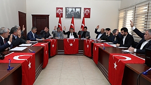 Dilovası Meclis Salonu Türk bayrakları ile donatıldı