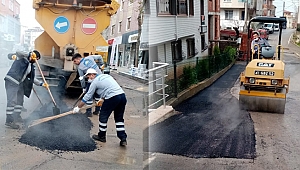Gebze’de asfalt yama çalışmaları   
