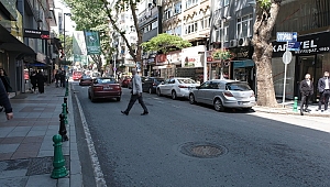 İzmit İnönü Caddesi’ndeki dubalar yeşil-siyaha boyandı