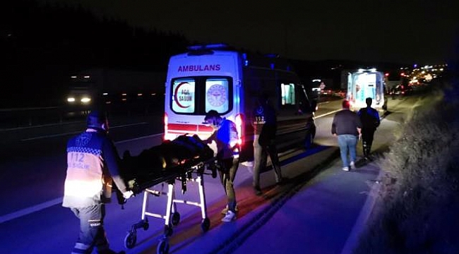 Anadolu Otoyolu'nda feci kaza: 5 işçi yaralandı