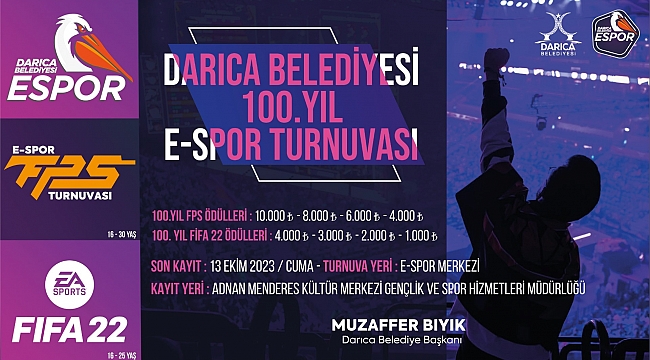 Darıca’da 100. Yıl E-Spor Turnuvası düzenlenecek