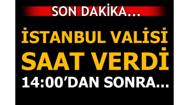 Kadir Topbaş ve İstanbul Valisi Şahin'den flaş açıklama