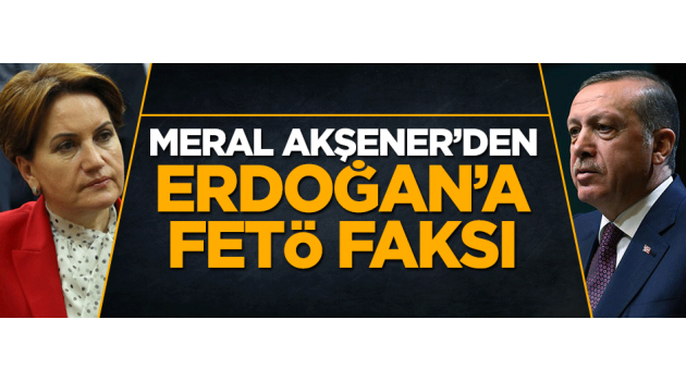 Meral Akşener'den Cumhurbaşkanı Erdoğan'a FETÖ faksı