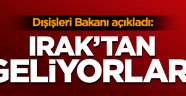 Çavuşoğlu: Bağdat'tan Türkiye'ye heyet gelecek