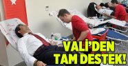 Vali’den kan bağışı kampanyasına destek